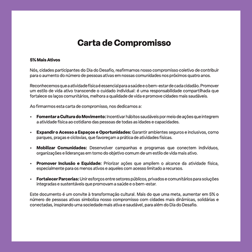 compromisso - Dia do desafio